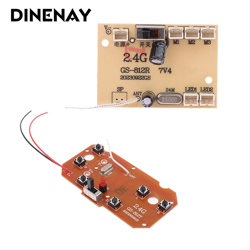 1Set For RC Car Remote Control Toys Parts 6CH 2.4G Remote Control 27MHz Circuit PCB Transmitter Receiver Board