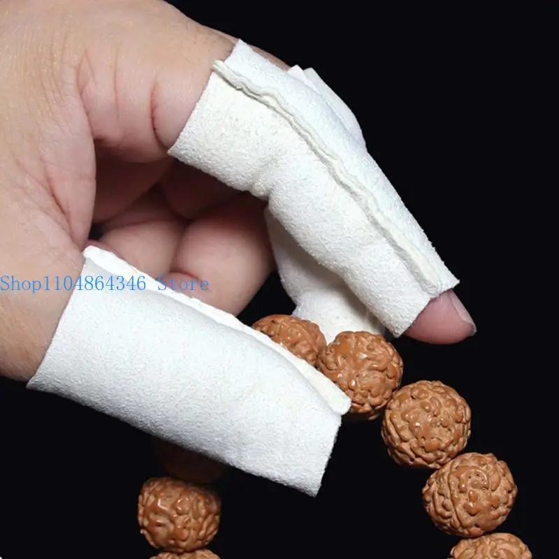 5asd 10PCS Artifact Maintenance Finger Sleeves Cots Soft Leather Material Ventilated Unisex Option For Bead Care Professional