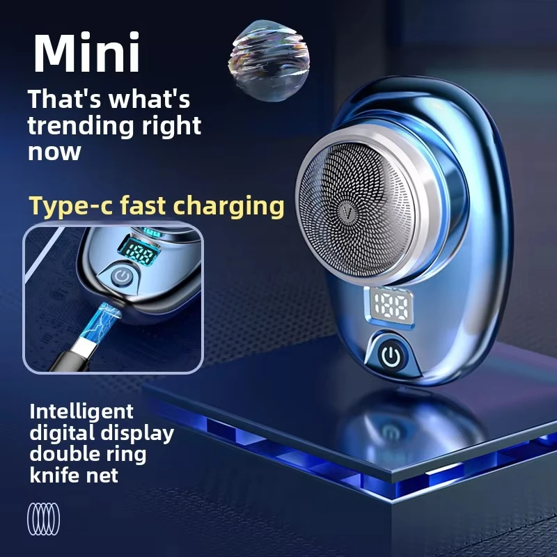 

061 men's electric shaver, rechargeable, waterproof, mini portable electric facial shaver, outdoor travel beard trimmer
