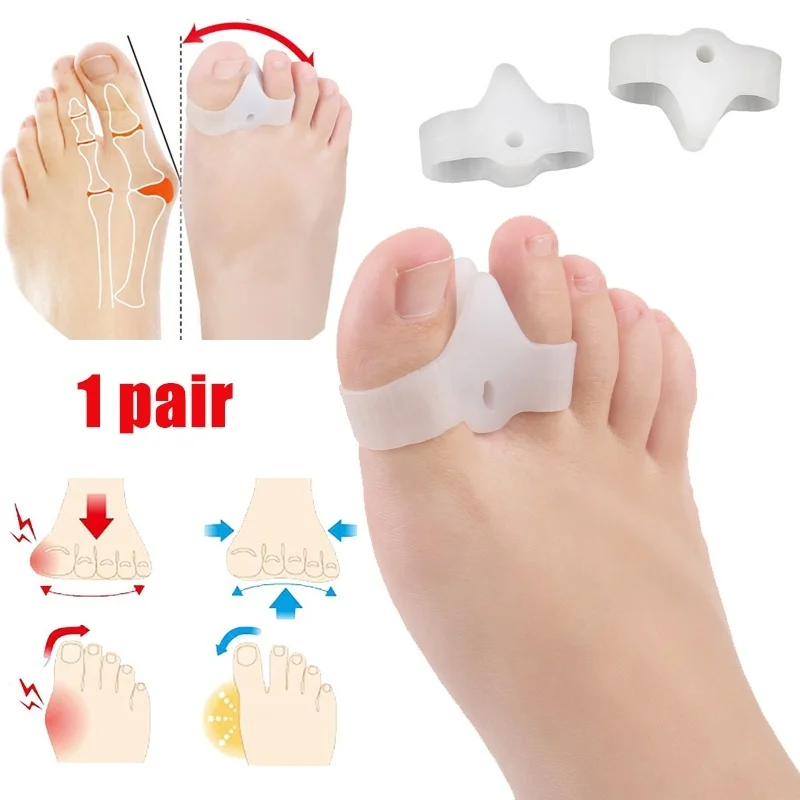 1 زوج الإبهام مستقيم أصابع فاصل أروح الورم مصحح أداة العناية بالقدم لجهاز تصحيح أروح الباديكير #1