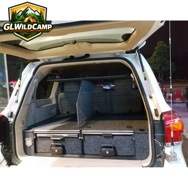 Max Car Drawer System Rear Cargo Storage Box for Toyota LC200 Rear Drawer SystemFor Ram ranger hilux np300 tacoma