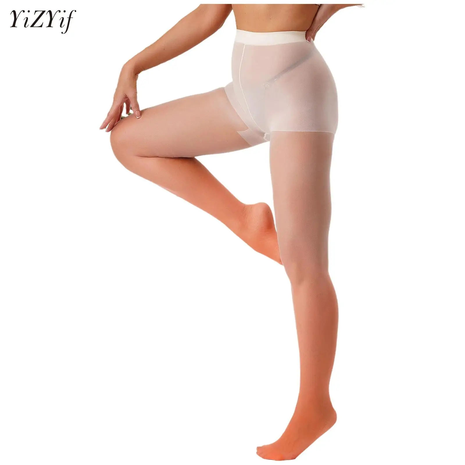 

Gradient Color Pantyhose Womens Glossy Elastic High Waist Extra-thin Stockings Oil Socks Smooth Shiny Women's Leggings Socks