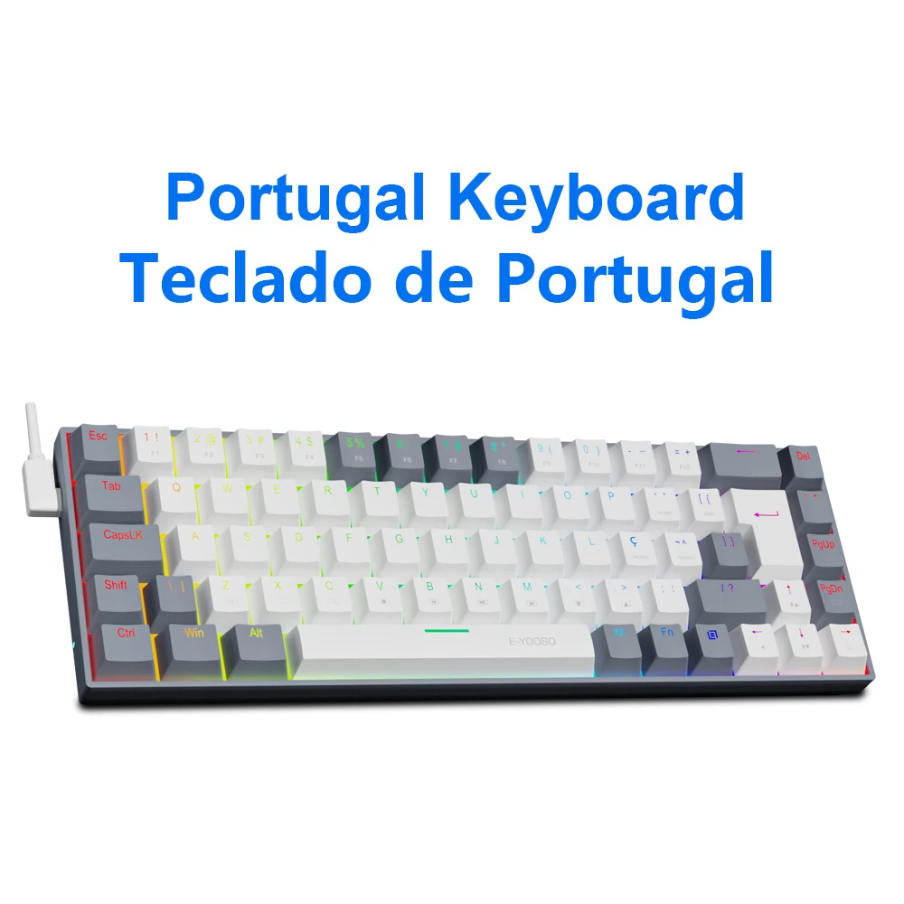 E-YOOSO Z686 rgb usb 60% ミニスリムメカニカルゲーミングキーボード
