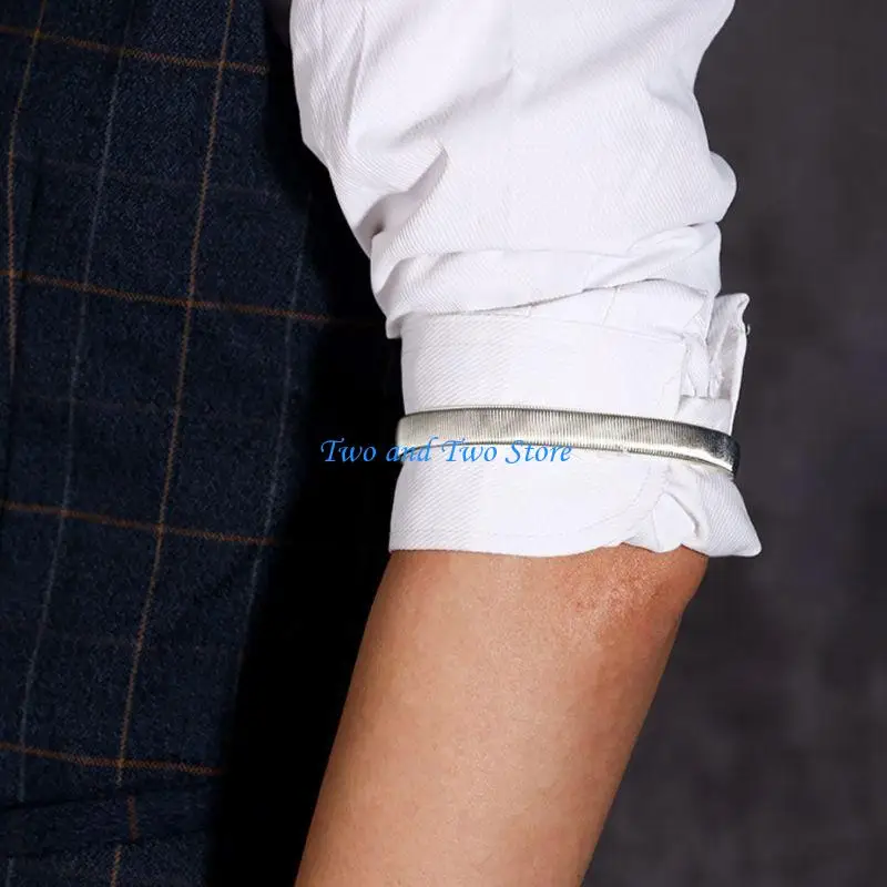 

HX6F 1Pc Multipurpose Metal Spring Bracelets Nonslip Safe Shirt Sleeves Holders