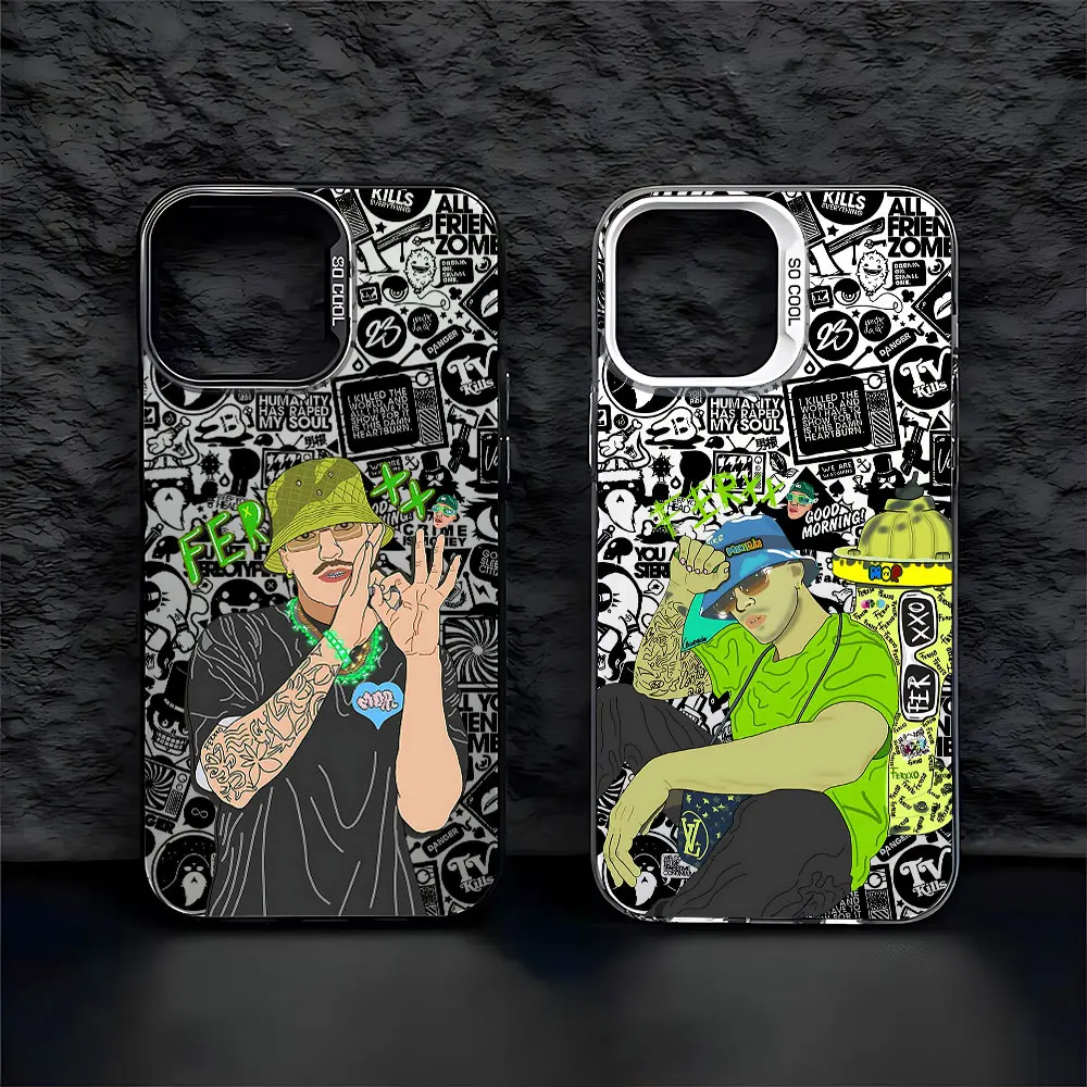 Feid Nitro Jam Ferxxo casing ponsel untuk Oppo Reno12 Reno11 Reno10 Reno8 Reno7 Reno6 Reno5 Z F T Pro Plus 4G 5G Matte penutup belakang