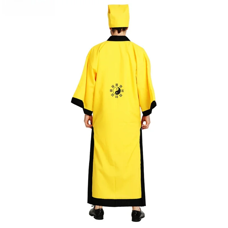 loween Terroristico Taoista giù Tuta da montagna Tai Chi Bagua Costume da dottore di streghe Fantasma cher Outfit Palcoscenico etnico da donna...