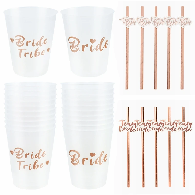 

Team Bride Cup Bridal Shower Wedding Decoration Bachelorette Party Plastic Drinking Cups Bride To Be Hen Night Bridesmaid Gifts