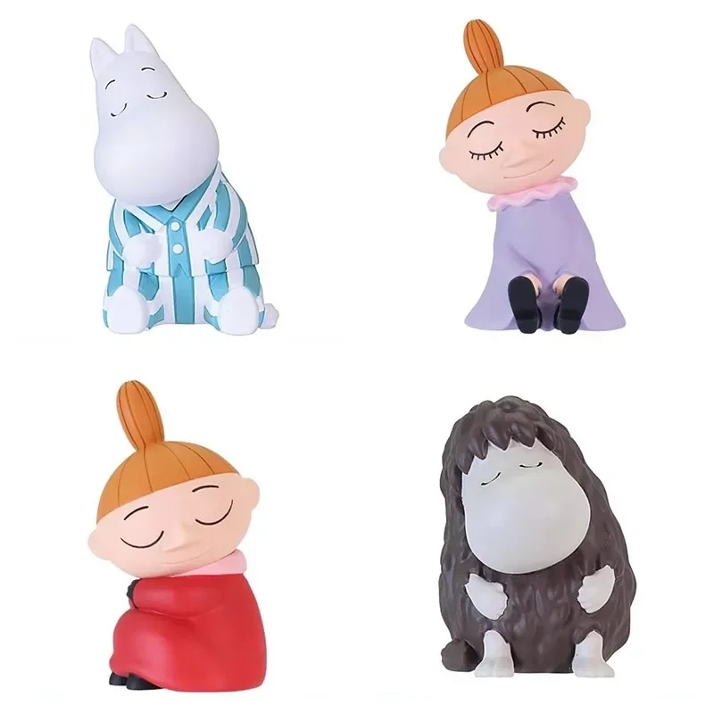 TOMY Genuine 4Pcs Gashapon Moomin Psrt 3 Action Figure Toys For Kids Gift Collectible Model Ornaments