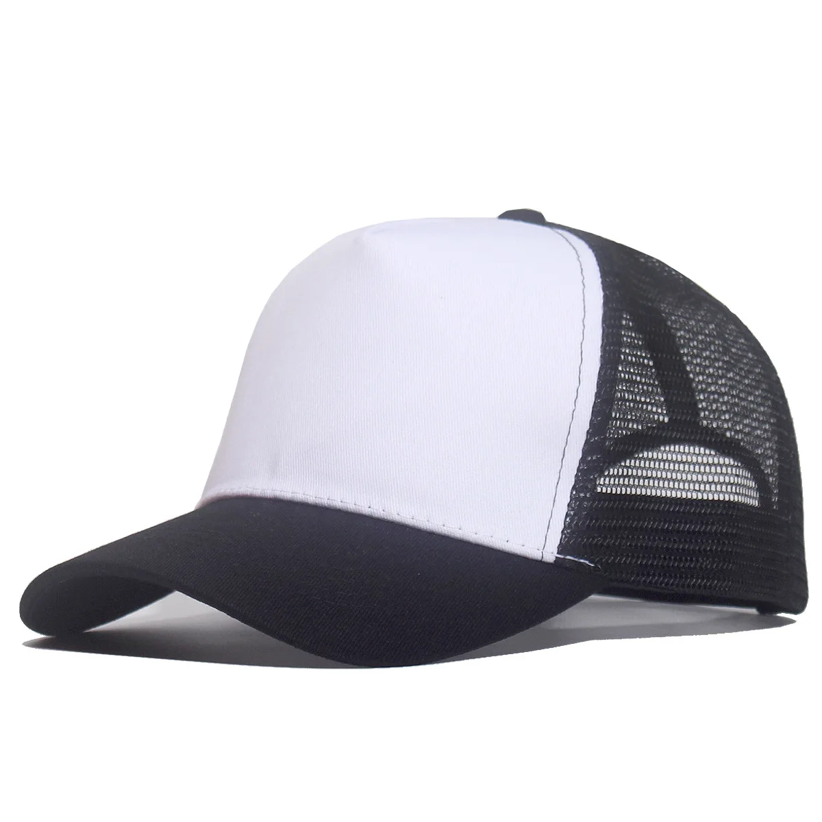 Custom Logo Basic 5 Panel Mesh Hat For Women Summer Sunshade Breathable Baseball Caps Men Outdoor Sport Truck Dad Cap