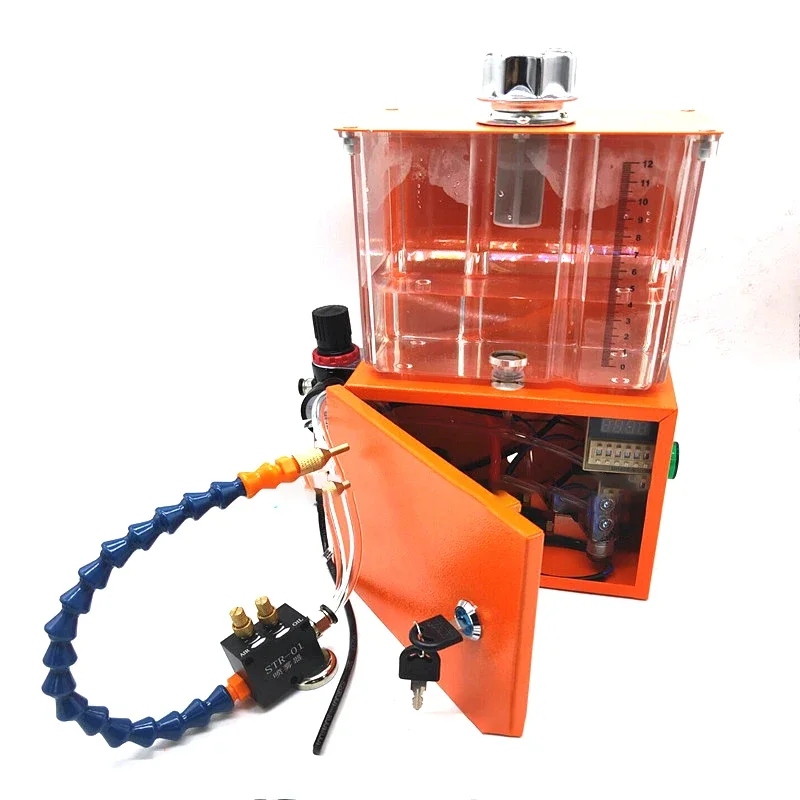 

CNC Machine Tool Pneumatic Sprayer Water Pipe Oil Pump Lubrication System Low Pressure Water Spray Transparent 3L Oil Tank