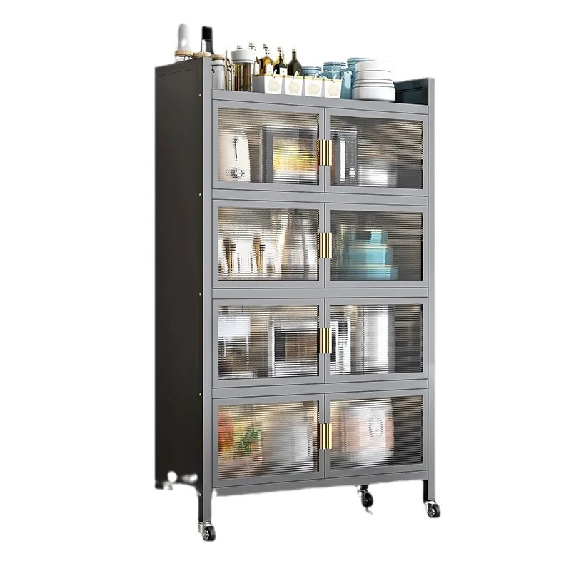 

Kitchen Storage Rack Style Floor-standing Multi-level Storage Cabinet