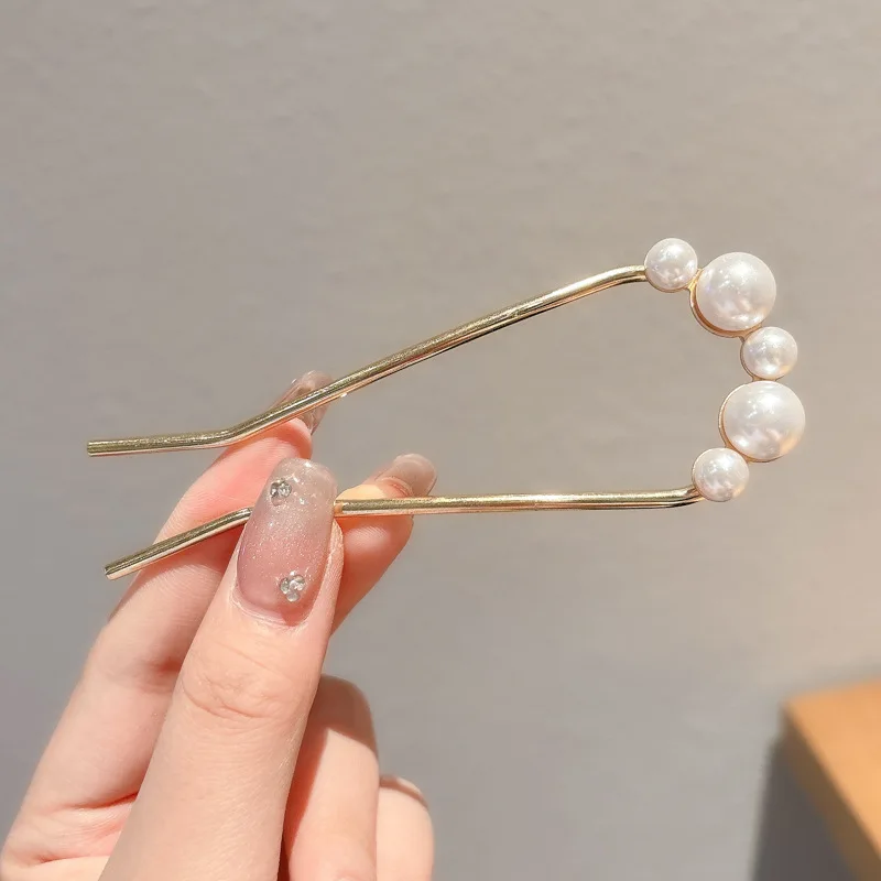 Metall U-Förmigen Haar Gabel Kämme Perle Quaste Haar Sticks Haar Clip Haarnadeln Frauen Mädchen Haar Zubehör Ornament Styling werkzeug – Detail 5