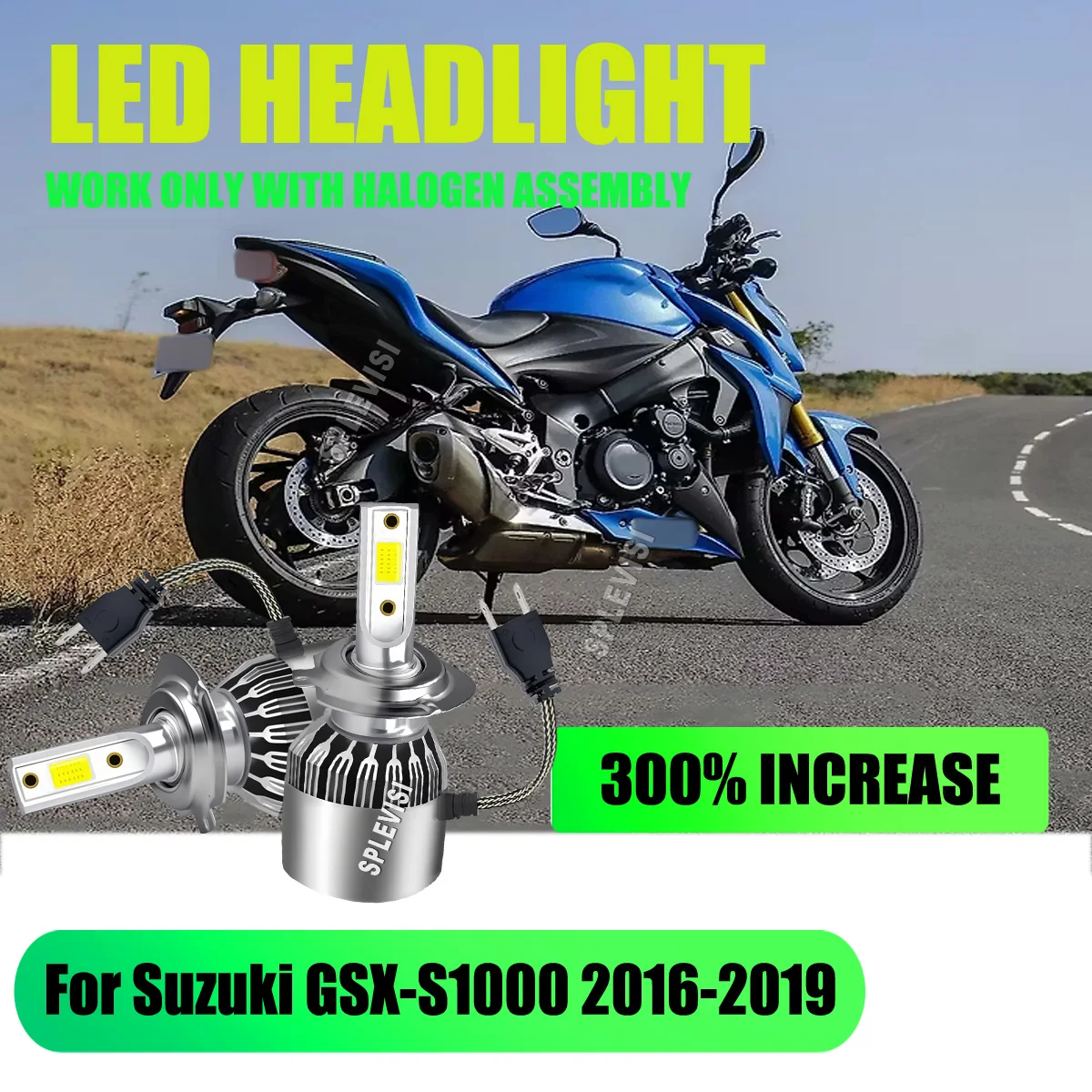 

LED Motorcycle Headlight 6000K Cool White, Perfect Conversion Halogen Size H7 For For Suzuki GSX-S1000 2016 2017 2018 2019