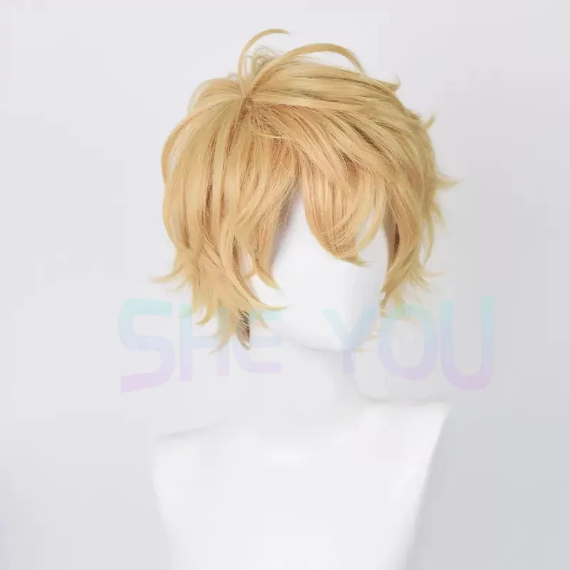 

CyNu Carnival Quincy Cosplay Wig 30cm Short Orange Wig Cosplay Anime Cosplay Wigs Heat Resistant Synthetic Wigs