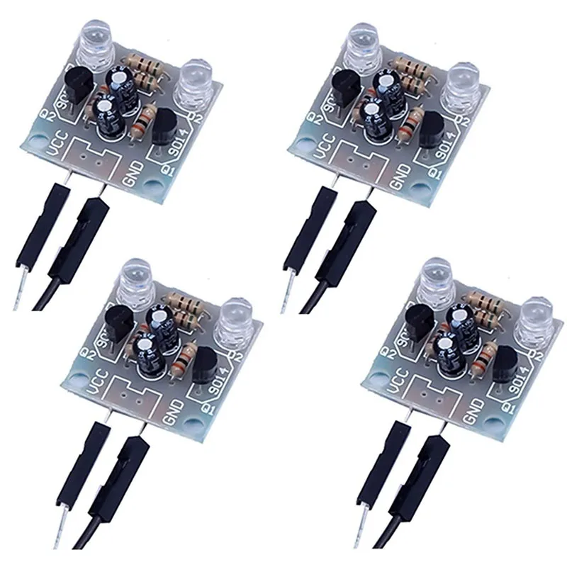 

4-Piece Set 5Mm LED Flash DIY Kit Electronic Starter Kit PCB Circuit Welding Skills Learning Training Kit