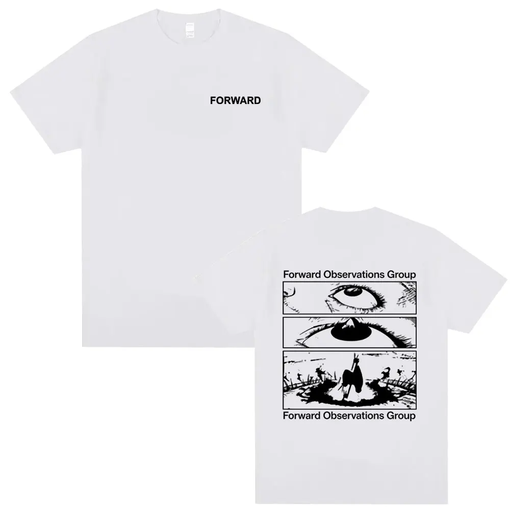 Forward Observations Group Anime Manga Graphic T Shirt Horror Skeleton Print T-shirt Men Women Vintage Rock Oversized T-shirts