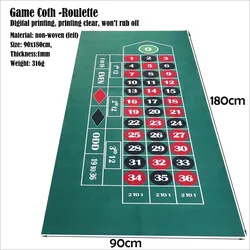 Sided Poker Pad Blackjack Game Dice and Roulette Table Non-woven Fabric 180x90cm Casino Home Entertainment Accessories
