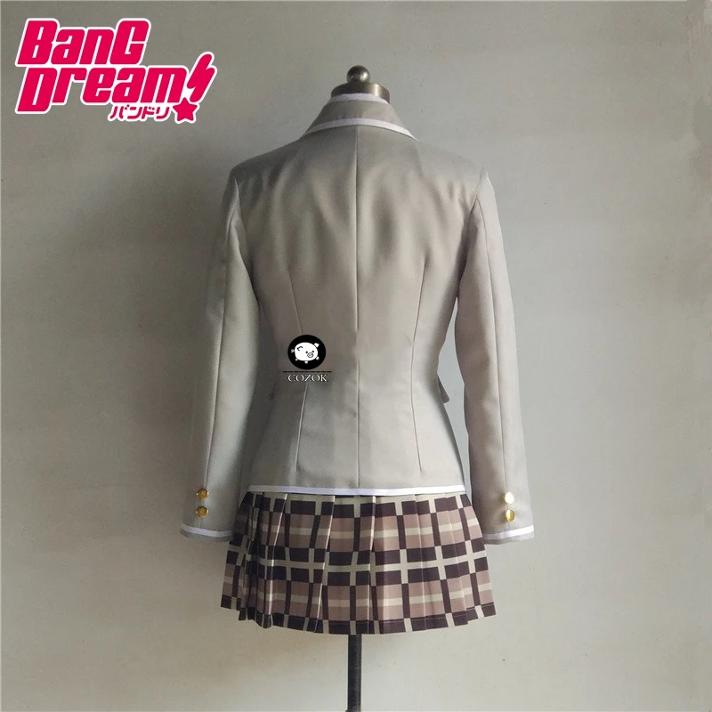 Imai Lisa Cosplay Costume BanG Dream! Roselia  Wig High School Girl JK Uniform Suit Halloween Party