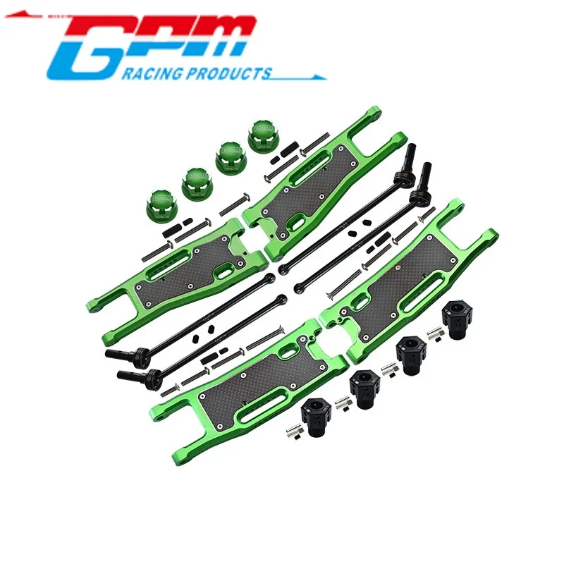 GPM SLE55561033 ALUMINIUM 6061-T6 FRONT + REAR LOWER ARMS+CARBON FIBRE DUST-PROOF PROTECTION PLATE + ALUMINUM 7075-T6 RC Upgrade
