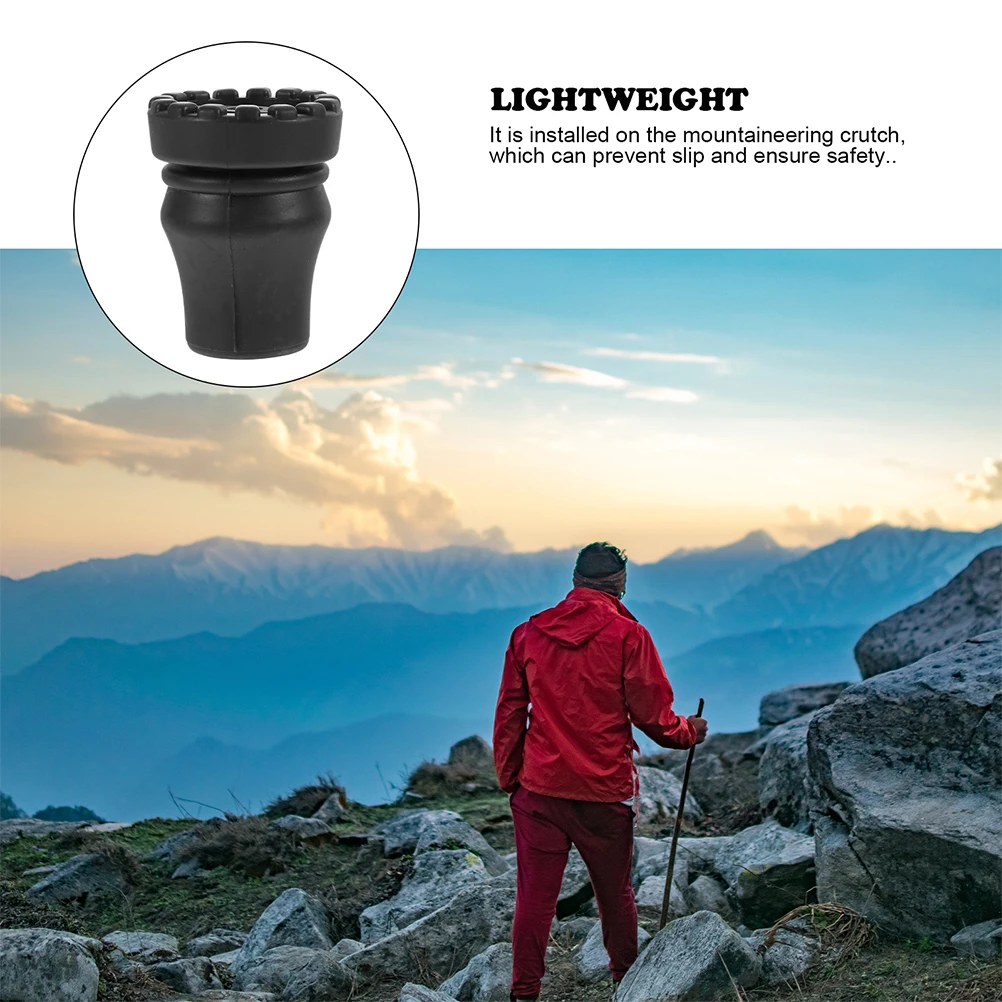 

4 Pcs Walking Stick Rubbers Trekking Pole Cover Cane Tip Replacements Adjustable