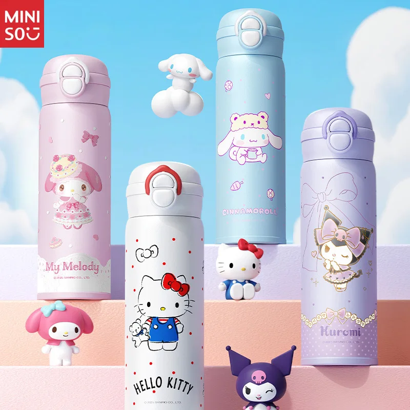 

2025 Новый стиль, детская изолированная чашка Sanrio — прямая соломинка для двойного питья для девочек начальной и средней школы, школьного использования