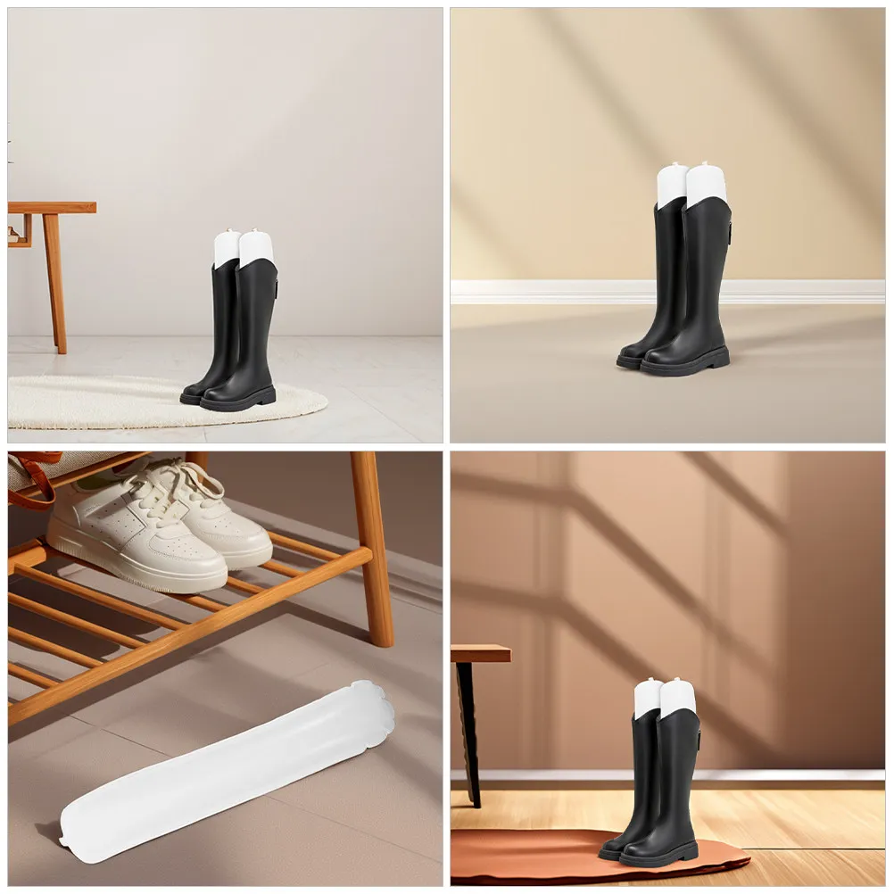 1Pair Boot Shapers Thickened PVC Inflatable Boot Support Inserts Reusable Tall Boots Keeper for Travel and Home Display