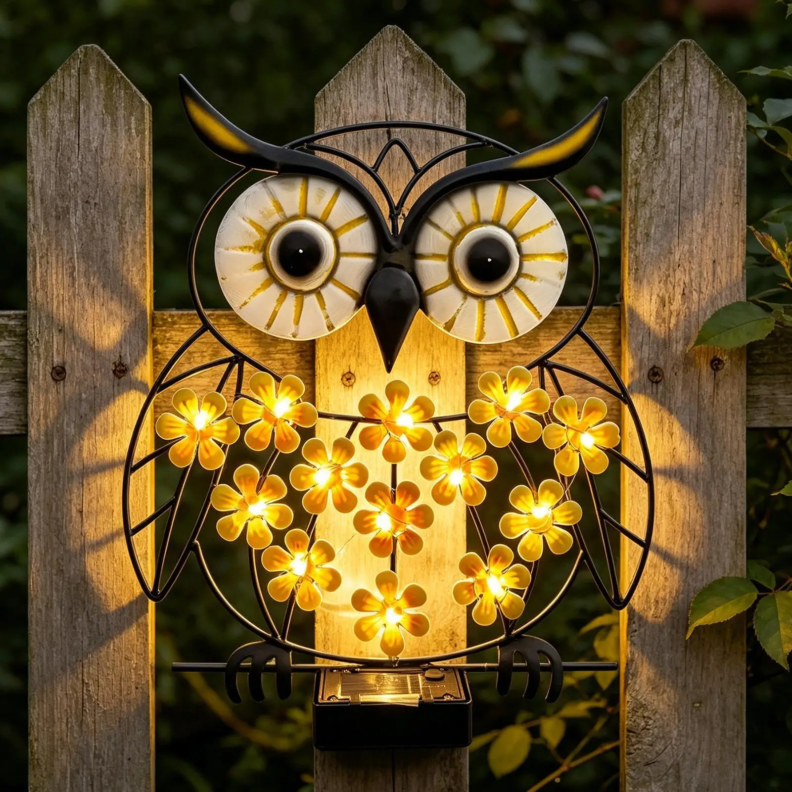 Owl Solar Wall Lights Outdoor Metal Weatherproof Garden Decor Auto ON Off LED Lamp for Yard Fence Patio Pathway Balcony image 5