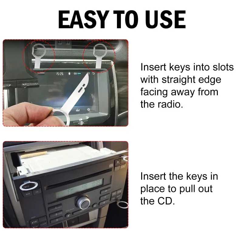 

4 шт. DVD CD, инструмент для снятия автомобильного радио, стереоключ, полезное радио, стереосъемка, удаление, инструменты для установки, аксессуары для ремонта автомобиля, удаление