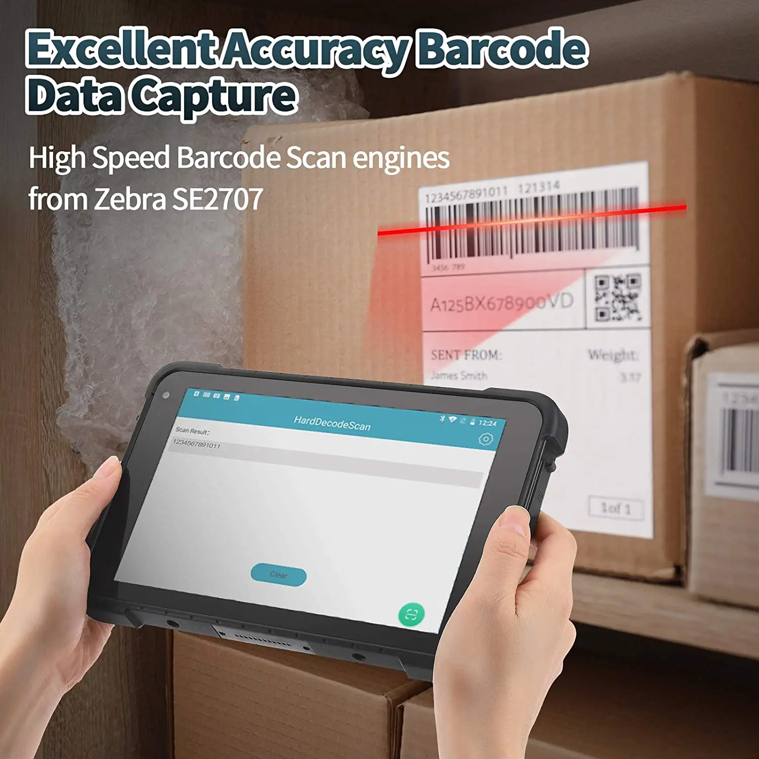 Rugged Android 10 Industrial Tablet PC 1D 2D QR Code Scanner 8 inch NFC Outdoors IP67 WIFI GPS Inventory Handheld Computer 2023