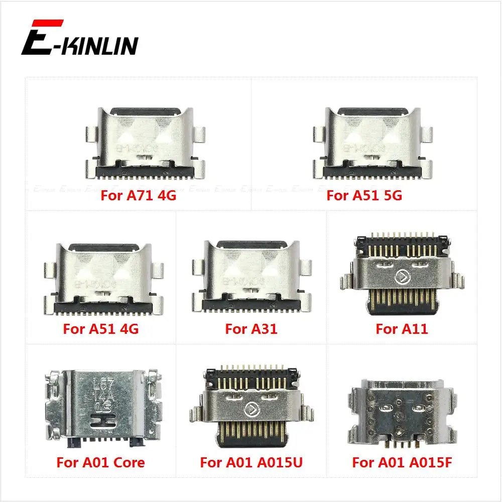 Type-C Micro USB Jack Connector Socket For Samsung Galaxy A01 Core A015F A015U A11 A31 A51 A71 Charge Charging Dock Plug Port