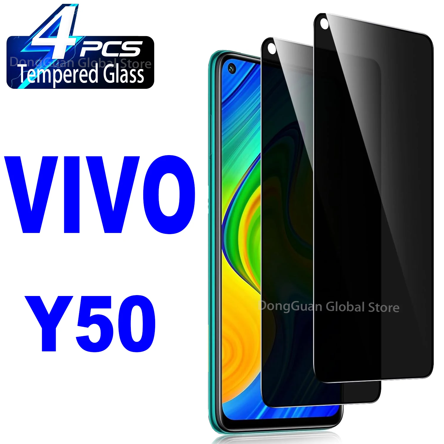 

For VIVO Y50 (2020) Anti Spy Tempered Glass Protector Privacy Screen