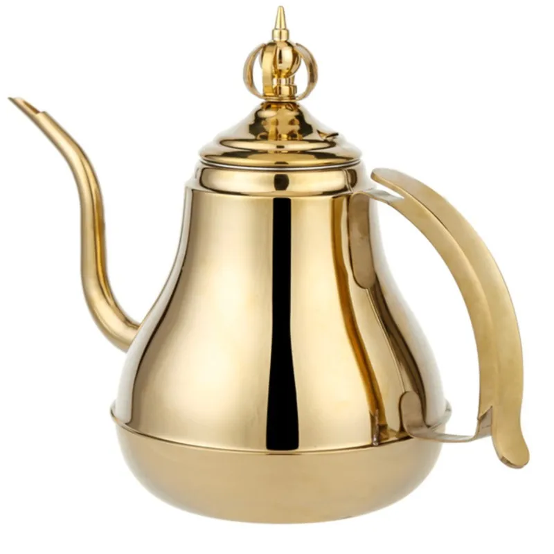 

1.8L/1.2L Stainless Steel Teapot Golden Silver Pot With filter network Kitchen boiled black & green tea Pu'er drink water heater