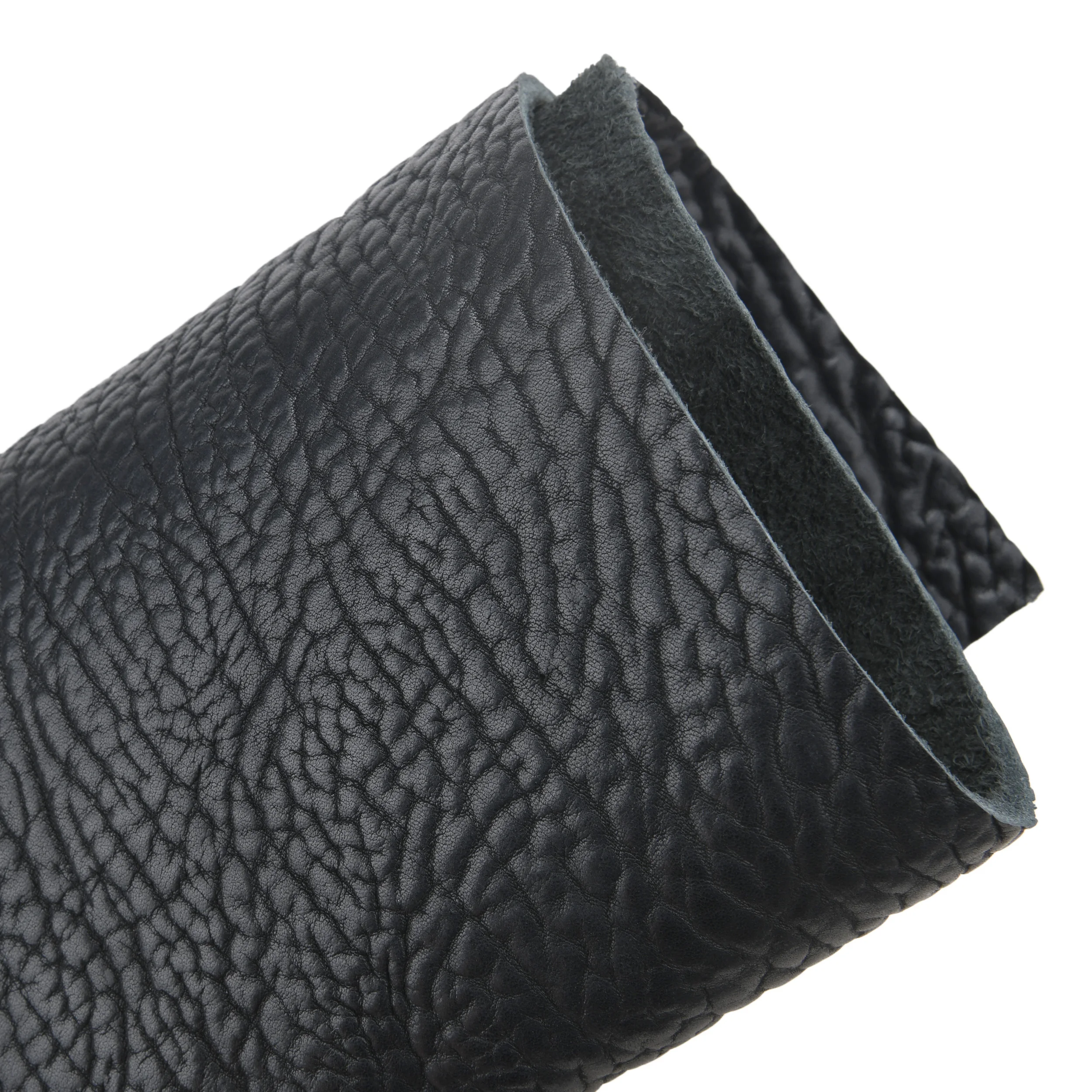 

Genuine Cowhide Leather Pieces Natural Texture Cowhide Tooling Sheets 4.5mm Thick in Black Brown Color