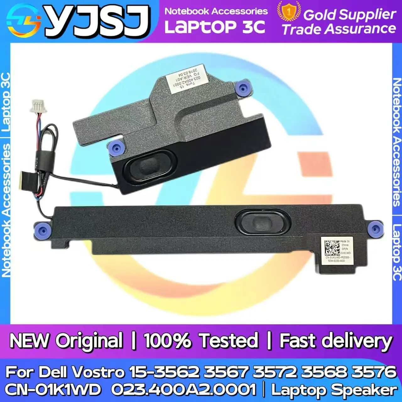 New Original Laptop Notebook Speaker For Dell Vostro 3562 3567 3572 3568 3576 built-in speaker horn audio 01K1WD  023.400A2.0001