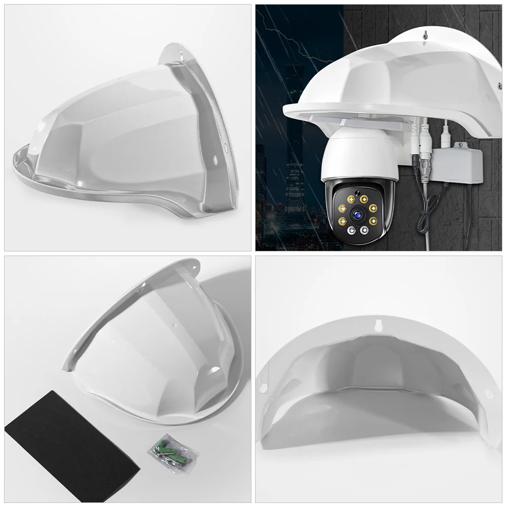 2 Pcs Monitoring Rain Cover Security Floodlights Video Outdoor Protection Abs Covers Weatherproof Baby Wireless