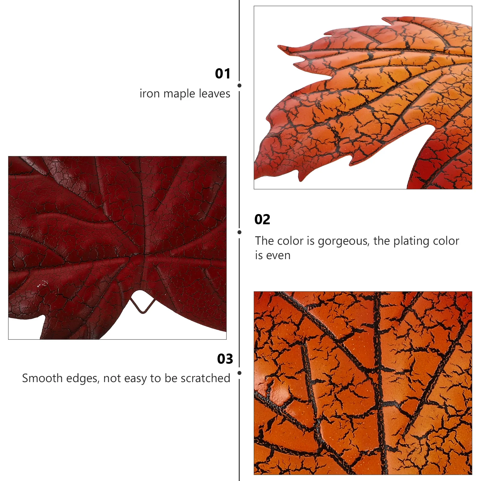 

3pcs Pendants Home Party Thanksgiving Garden Ornament Hanging Decoration Festival Autumn Leaves Yard Decor