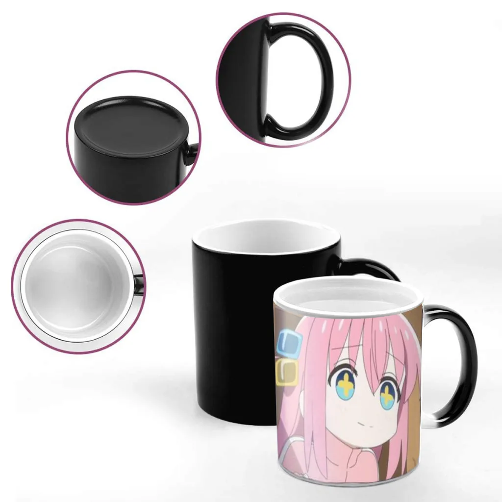 BOCCHI THE ROCK One Piece Coffee Mugs And Mug Creative Color Change Tea Cup Ceramic Milk Cups Novelty Gifts