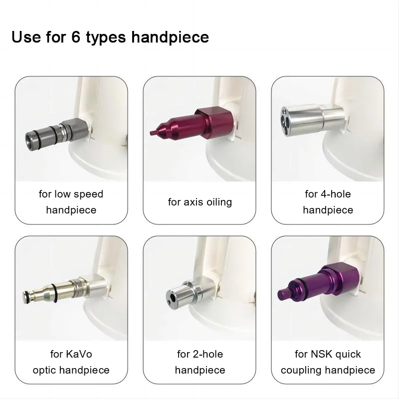 High Quality Easy Lubrications Spray Cover Handpiece Care Oil Lubricators 6 Nozzles Adapters Fit for Any Standard Spray Can