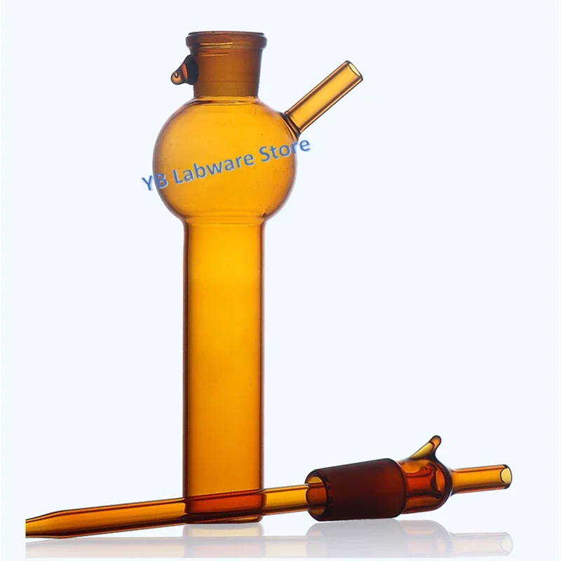 1pcs/lot 10ml/25ml/50ml/75ml/100ml/125ml/250ml lab Transparent/Brown Glass Ball-shape Impact absorber bottle, gas sampling tubes