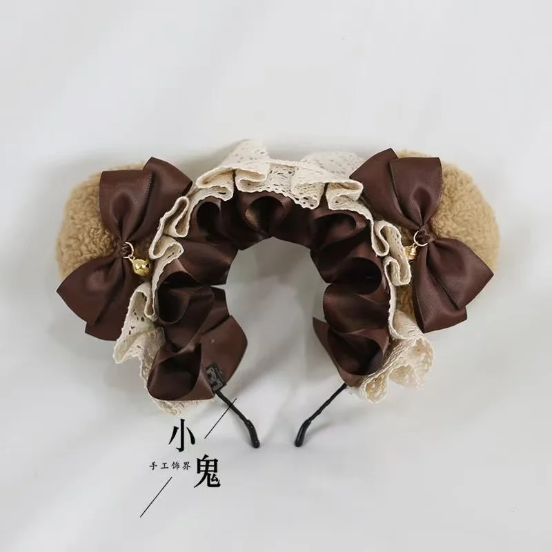 Handgefertigtes Mehrfarbiges Süßes Spitzen-Lolita-Haarband, Elegantes Tägliches Lolita-Haarband mit Schleife zur Dekoration – Detail 6