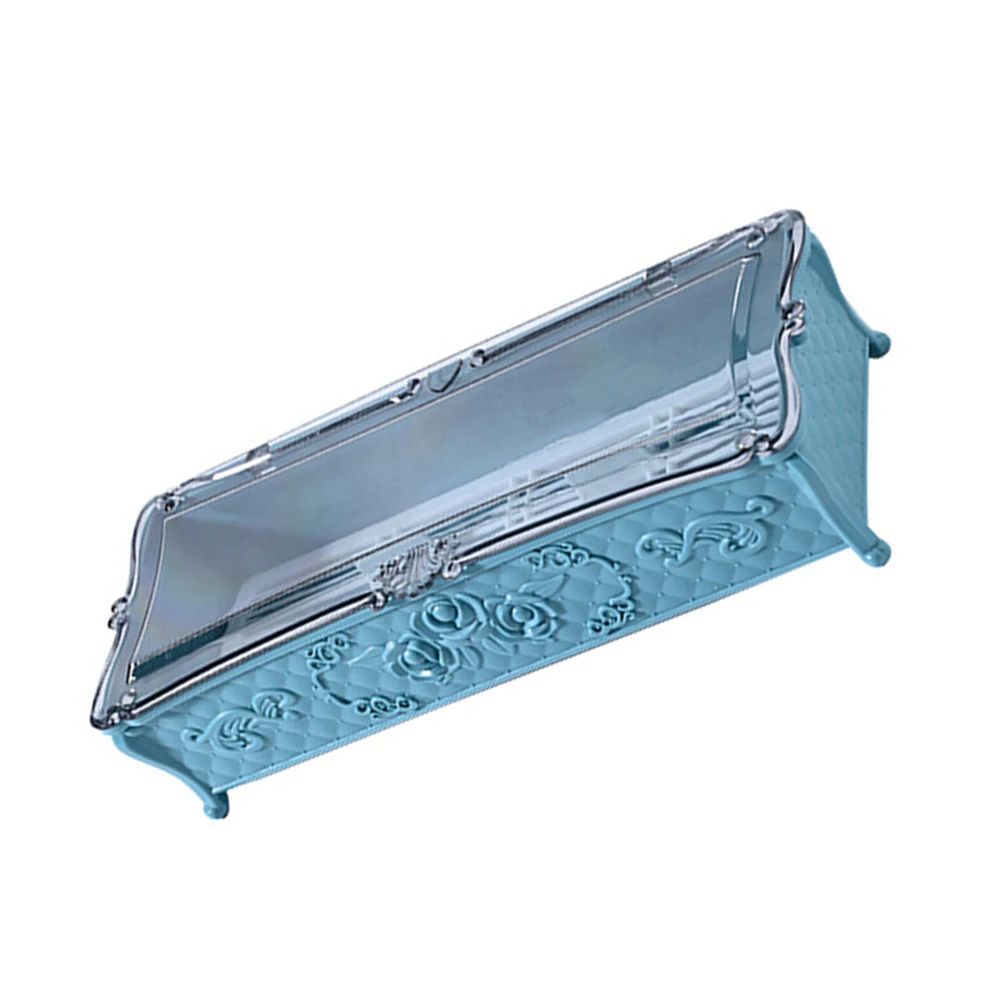 

Cutlery Storage Box Plastic Container Organizer Spoon Fork Knife Transparent Draining Design Portable Kitchen Dining