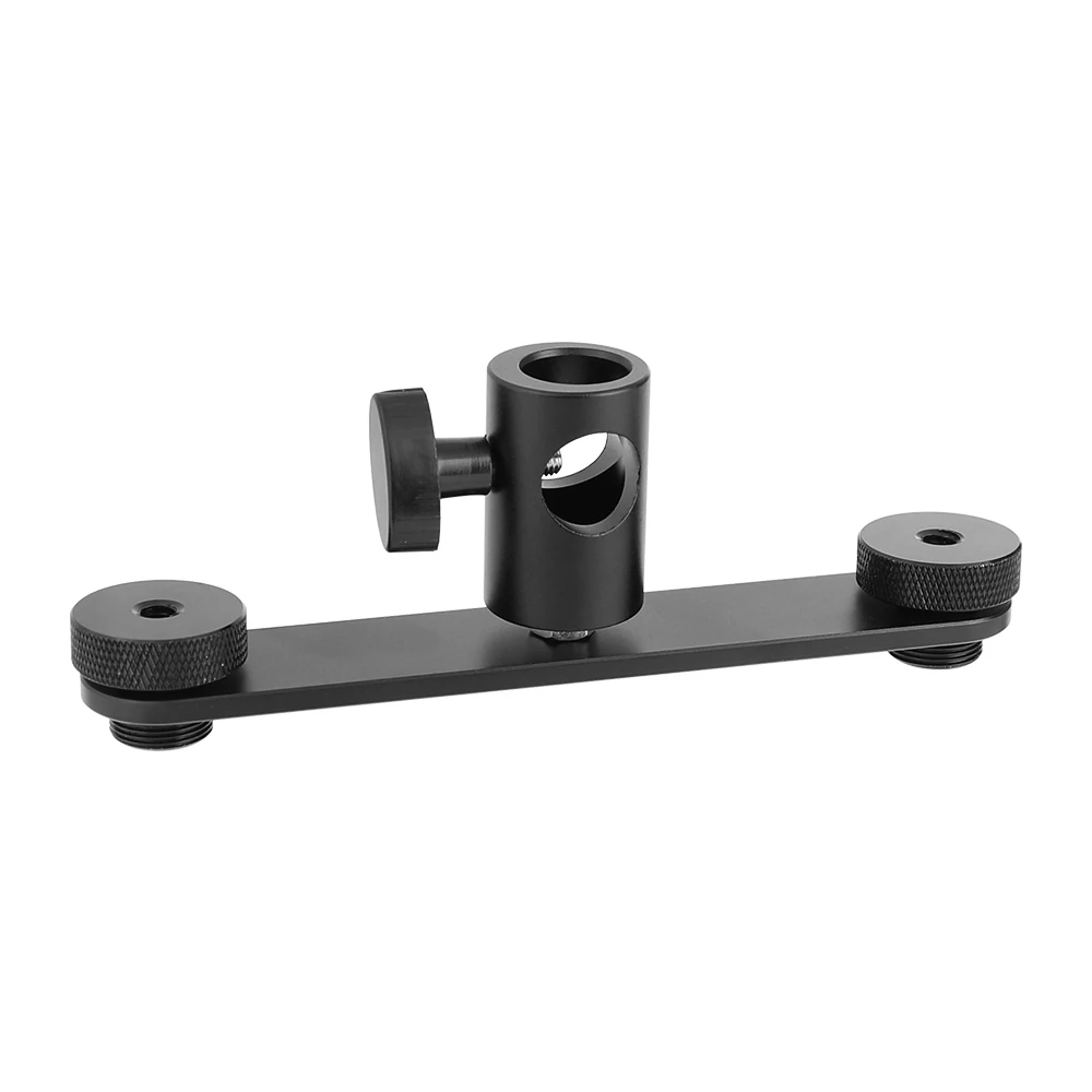 CAMVATE T-bar Bracket With Double Microphone Mounts & Light Stand Head Adapter