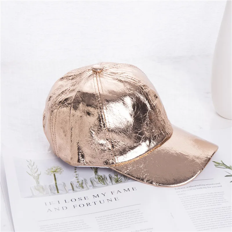 2021 Fashion Pop Fashion  Man Woman Gold Silver Champagne Sparkling Snapback Hats Unisex Outdoors Baseball Cap Gorro Adjustable