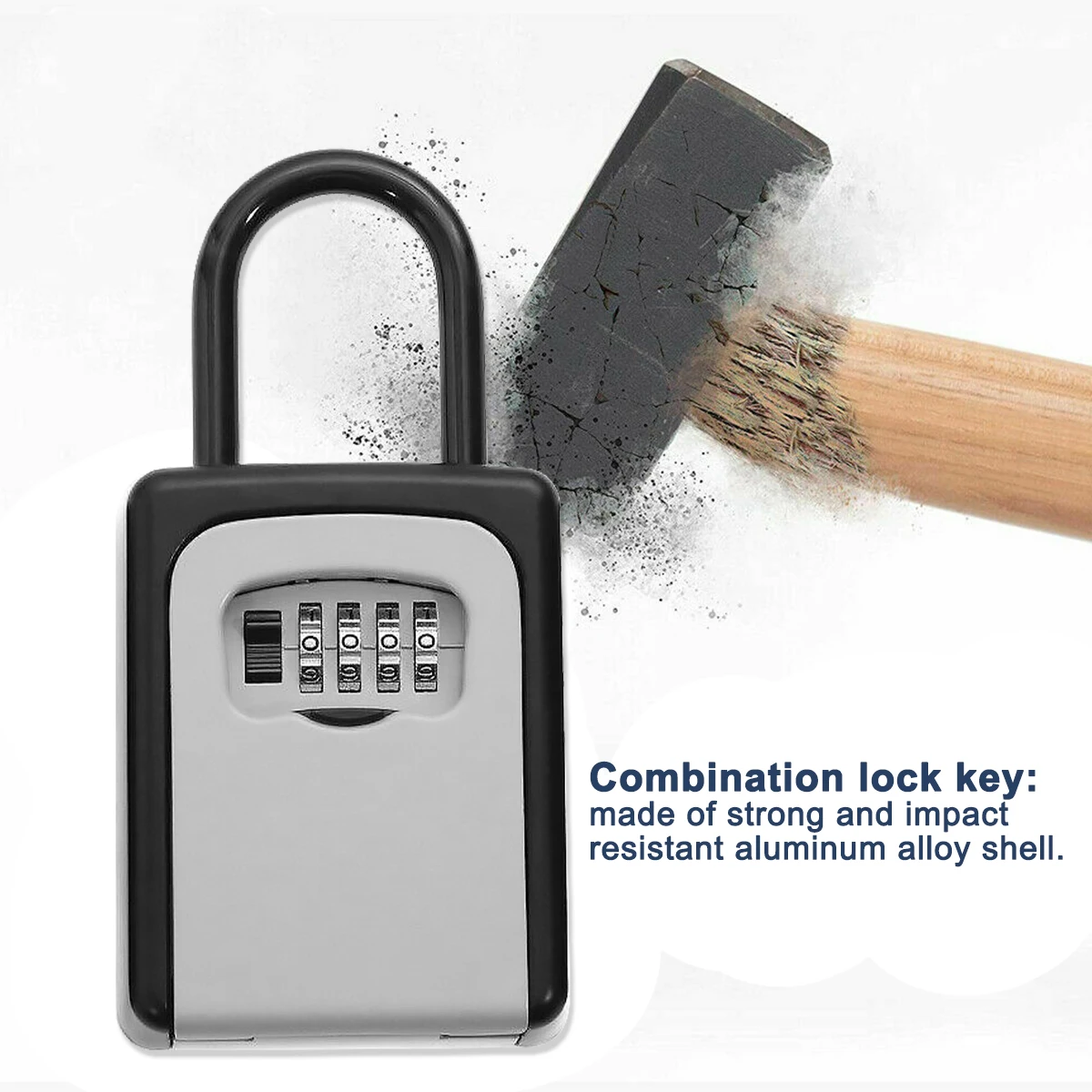 Combinatie Lock Key Stevige Key Lock Box Key Kluis Stevige Resettable Code 4 Digit Combinatie Sleutel Opslag Draagbare Slot doos