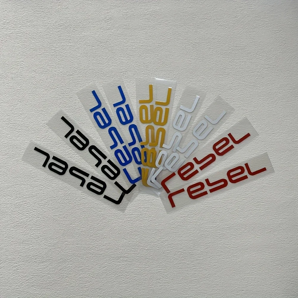 

Vibrant "rebel" Letter Stickers in Multiple Colors – Perfect for Customizing Motorcycle Tanks, Car Bumpers