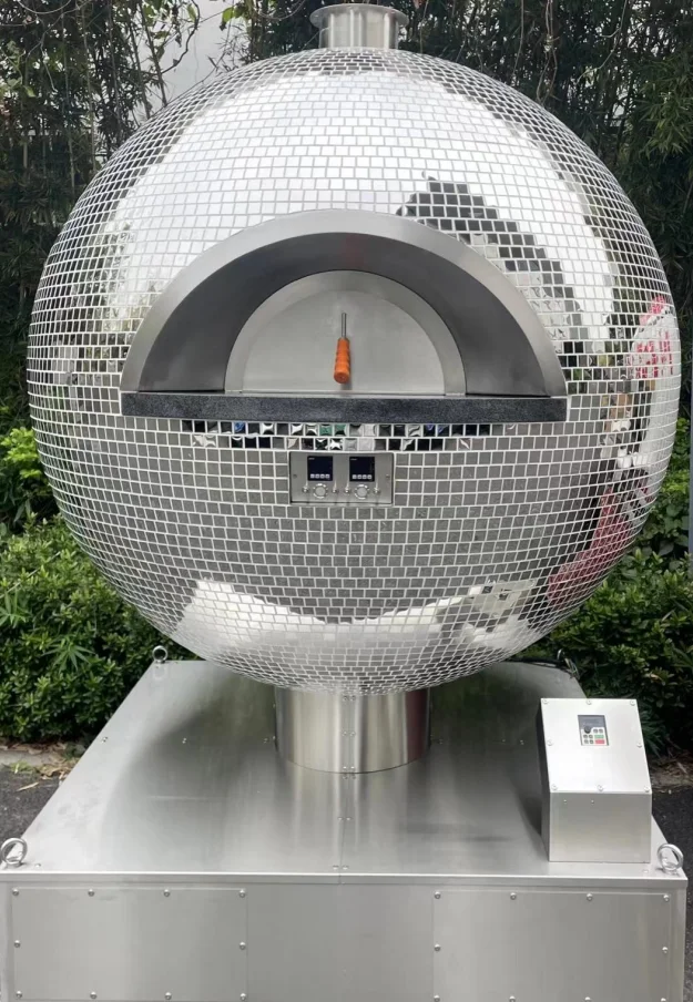 대용량 석재 피자 오븐 최대 500도로 네아폴리탄 피자 굽기 최소 1분 글로브 회전식 피자 킬른
