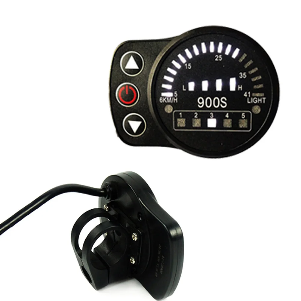 LED900S Bicycle Display Meter with Power Auto Shut-Off After 5 Minutes Standby and Intelligent 4-Bit Battery Level Readout