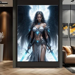 New 5D Square Round Diamond Painting Dreamy Art Sexy Angel Woman Warrior Diamond diy Embroidery Home Decoration Mosaic