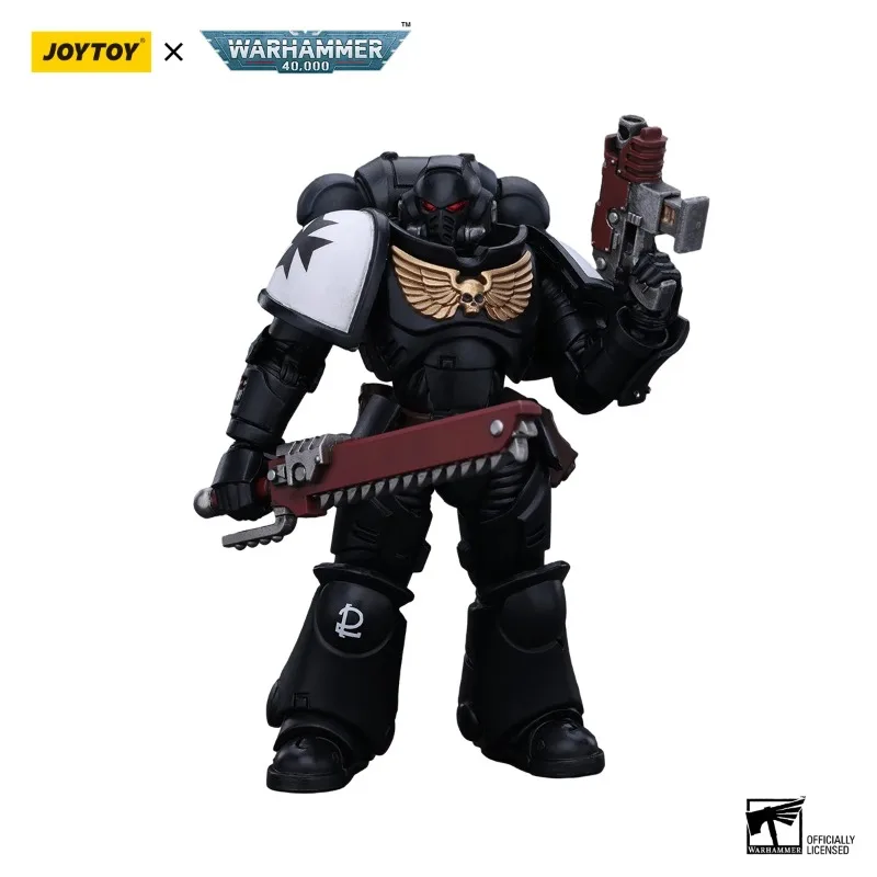 In Stock JOYTOY 1/18 Action Figure Warhammer 40K Space Marines Black Templars Outriders Brother Valtus Anime Figures Toys Model