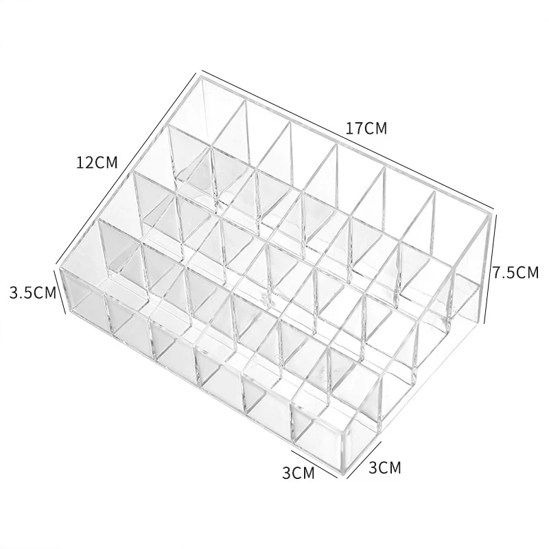 Acrylic Clear 40 Grid Lipstick Holder Stand Case Makeup Organizer Storage Box Lipstick Display Cosmetic Jewelry Organizer Box